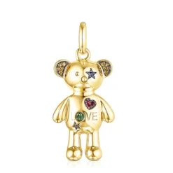 Pingente Teddy Bear Stars em Prata vermeil e Pedras preciosas