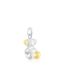 Pingente urso Bold Bear em prata e prata vermeil