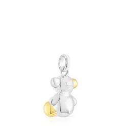 Pingente urso Bold Bear em prata e prata vermeil