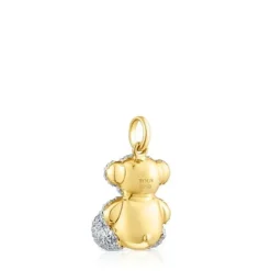 Pingente urso Bold Bear em diamantes de 1,30 ct e ouro
