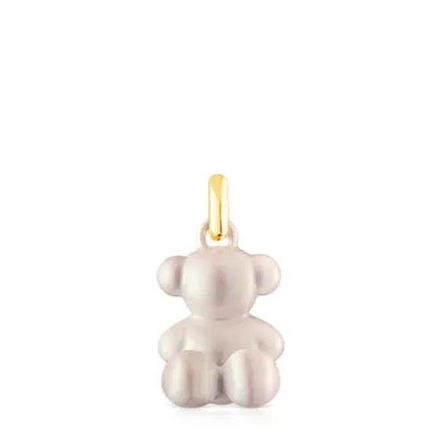 Pingente urso em aço em cor branco Bold Bear