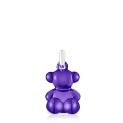 Pingente urso em aço em cor lilás Bold Bear