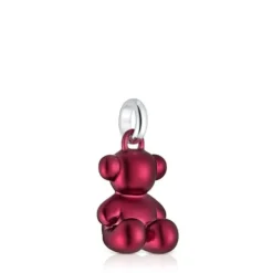 Pingente urso médio em aço em cor vermelho Bold Bear