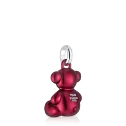 Pingente urso médio em aço em cor vermelho Bold Bear