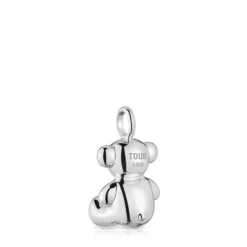 Pingente urso médio em prata e ónix Bold Bear