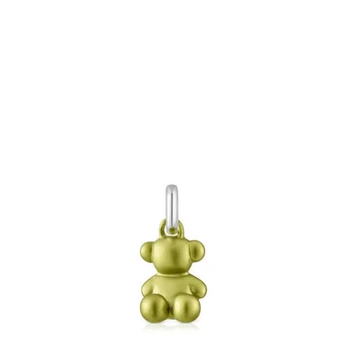 Pingente urso pequeno em aço em cor lima Bold Bear