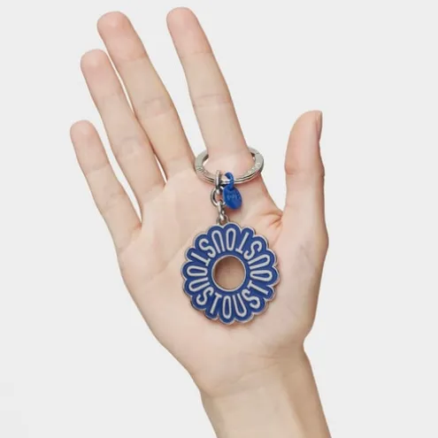 Porta-chaves azul TOUS Circle Logo