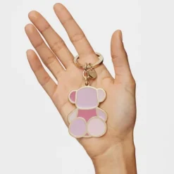 Porta-chaves rosa TOUS Bear Faceted