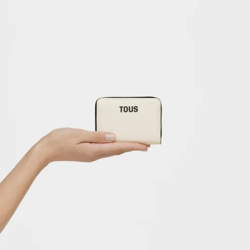Porta-moedas bege New Dorp
