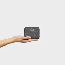 Porta-moedas cinzento-escuro Kaos Mini Lines