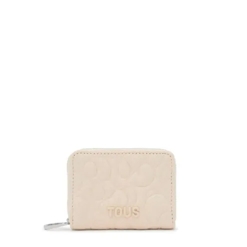 Porta-moedas em pele bege TOUS Greta