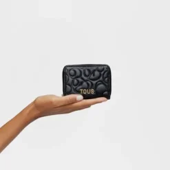 Porta-moedas em pele preta TOUS Greta