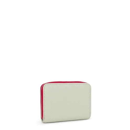 Porta-moedas médio New Dubai bege e menta