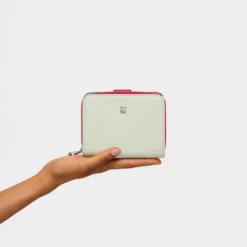 Porta-moedas médio New Dubai bege e menta