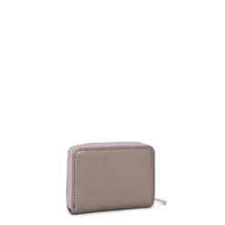 Porta-moedas médio New Dubai Saffiano prateado