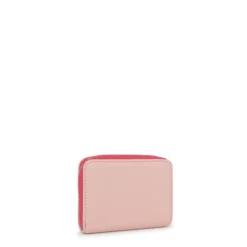 Porta-moedas médio New Dubai rosa e bege
