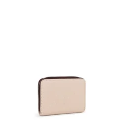 Porta-moedas médio New Dubai bege e castanho