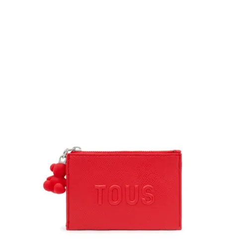Porta-moedas/porta-cartões vermelho TOUS Brenda