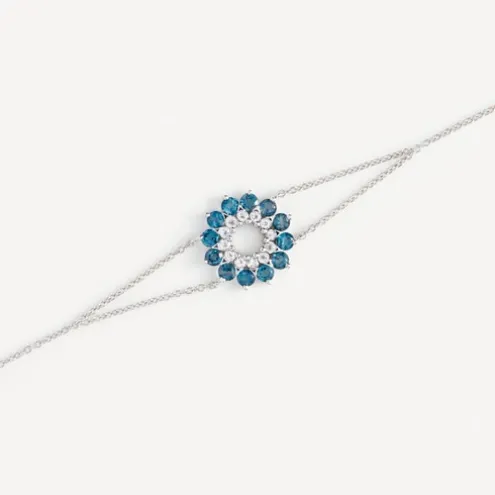 Pulseira ATELIER Mandala em Ouro branco com Topázios