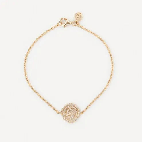 Pulseira ATELIER Rosa de Abril em Ouro com Diamantes