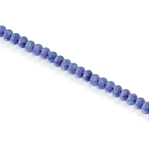 Pulseira banhada a ouro 18 K sobre prata e quartzito azul Hold Oval