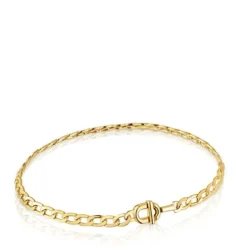 Pulseira barbada com banho de ouro de 18 K sobre prata TOUS MANIFESTO