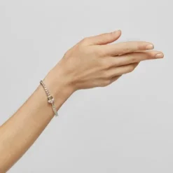 Pulseira barbada grande em prata TOUS MANIFESTO