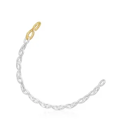 Pulseira Bent em prata e prata vermeil