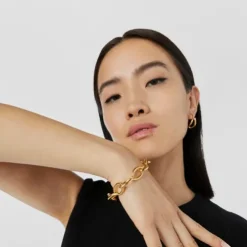 Pulseira Bent em prata vermeil