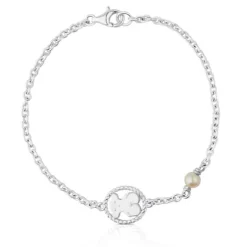 Pulseira Camee em Prata com Pérola