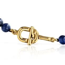 Pulseira com banho de ouro de 18 K sobre prata e sodalite TOUS MANIFESTO