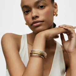 Pulseira com banho de ouro de 18 K sobre prata Dybe