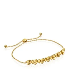 Pulseira corrente banhada a ouro 18 K sobre prata e detalhe Bold Bear