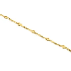 Pulseira corrente banhada a ouro de 18 K sobre prata e motivos Bold Motif