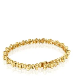 Pulseira corrente banhada a ouro de 18 K sobre prata e motivos urso Bold Bear