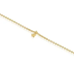 Pulseira corrente banhada a ouro de 18 K sobre prata com argolas redondas Bold Bear