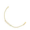 Pulseira corrente banhada a ouro de 18 K sobre prata e pérolas cultivadas Gloss