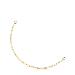 Pulseira corrente banhada a ouro 18 K sobre prata Hold Oval