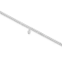 Pulseira corrente barbada em prata Bold Bear