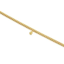 Pulseira corrente barbada banhada a ouro de 18 K sobre prata Bold Bear