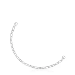 Pulseira corrente em prata Hold Oval