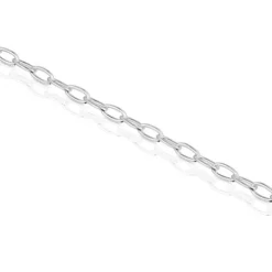 Pulseira corrente em prata Hold Oval