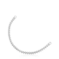 Pulseira corrente em prata com motivos de bola Hold Oval