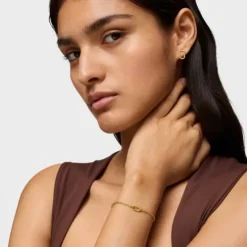 Pulseira corrente grossa em ouro Hold Oval
