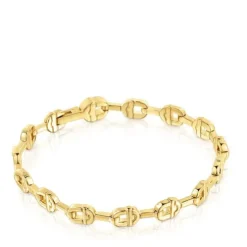 Pulseira corrente logo banhada a ouro de 18 K sobre prata TOUS MANIFESTO