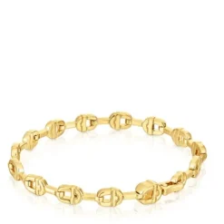 Pulseira corrente logo banhada a ouro de 18 K sobre prata TOUS MANIFESTO