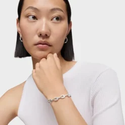 Pulseira corrente logo em prata TOUS MANIFESTO