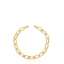 Pulseira corrente XL banhada a ouro 18 K sobre prata Hold Oval