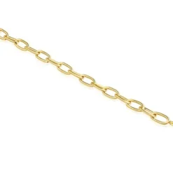 Pulseira corrente XL banhada a ouro 18 K sobre prata Hold Oval