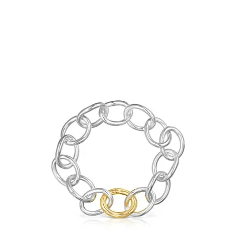 Pulseira de argolas TOUS Hav bicolor